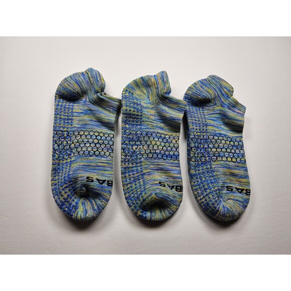 Bombas Grip Grippers Space Dye Ankle Socks Lot Of 3 Pairs Size M - Picture 1 of 2